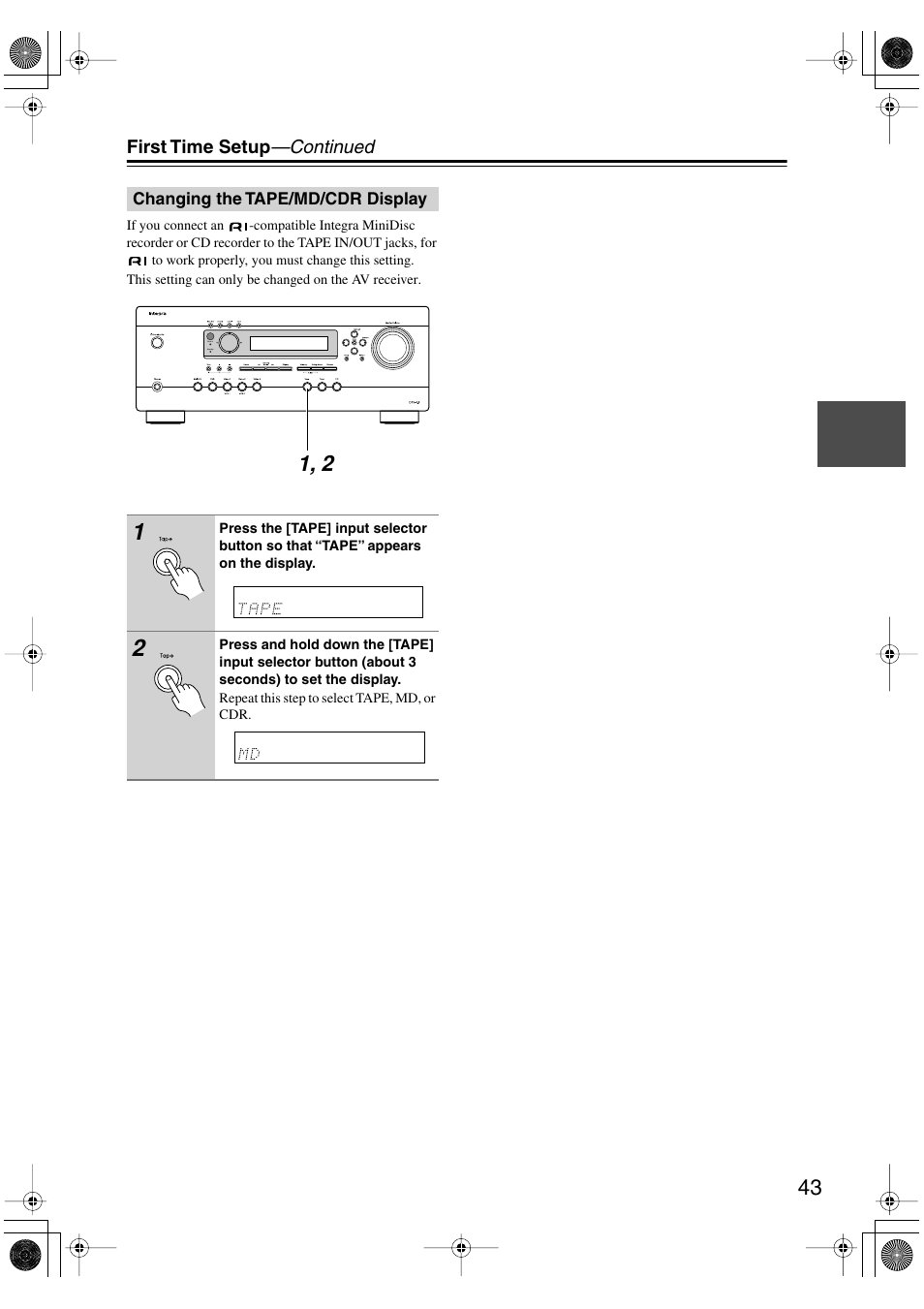 Integra DTR-4.5 User Manual | Page 43 / 84