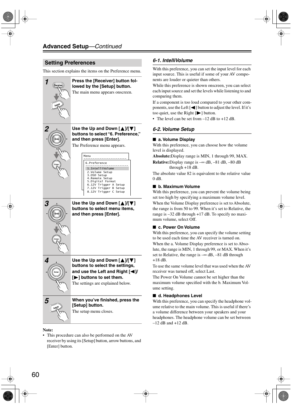 Advanced setup —continued | Integra DTR-4.5 User Manual | Page 60 / 84