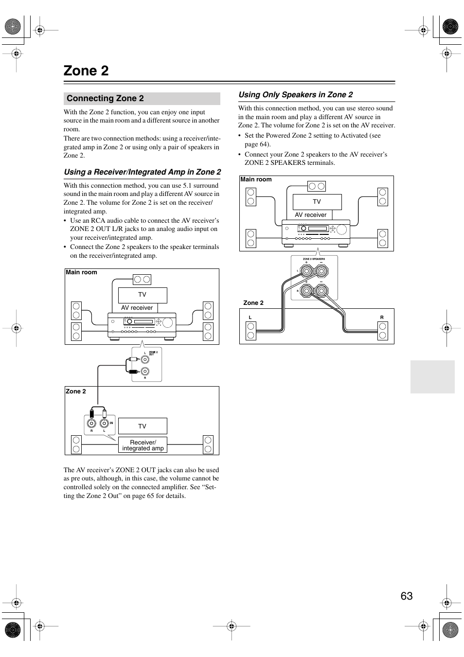 Zone 2 | Integra DTR-4.5 User Manual | Page 63 / 84