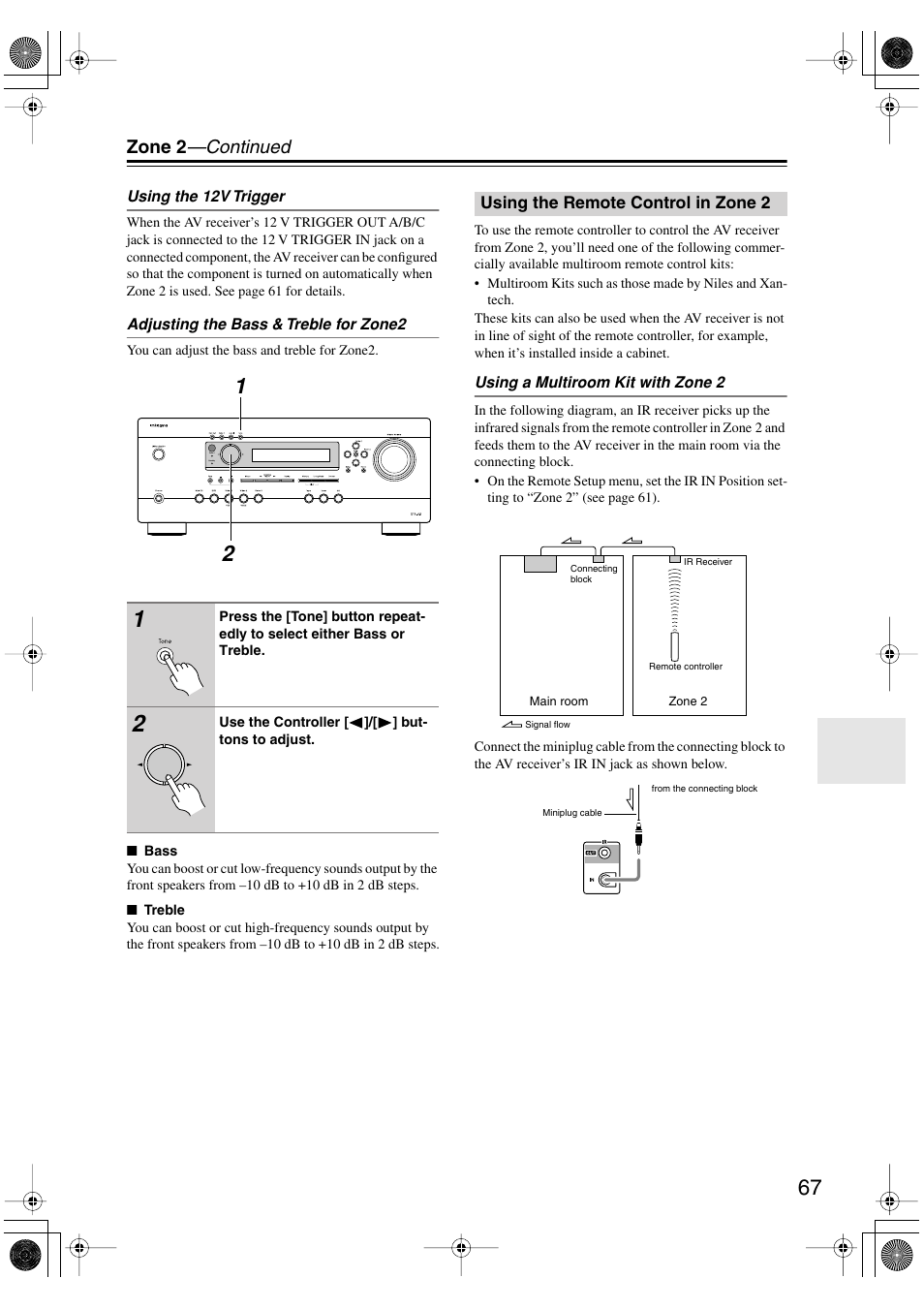 Zone 2 —continued | Integra DTR-4.5 User Manual | Page 67 / 84