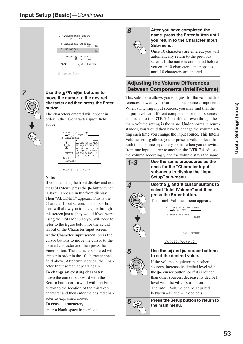 Input setup (basic) —continued | Integra DTR-7.4 User Manual | Page 53 / 104