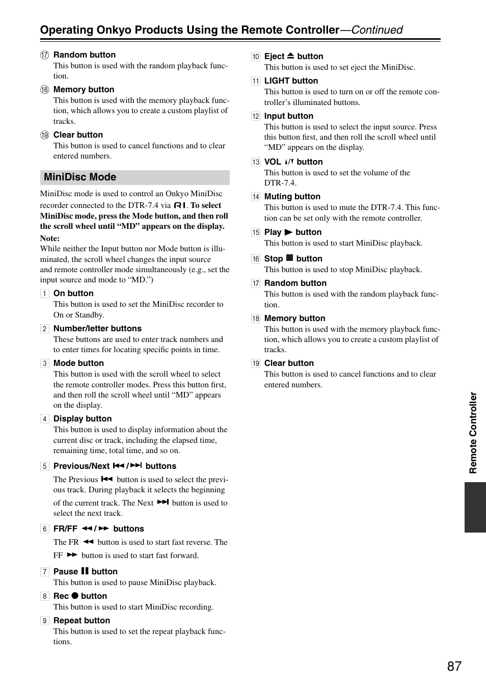 Integra DTR-7.4 User Manual | Page 87 / 104