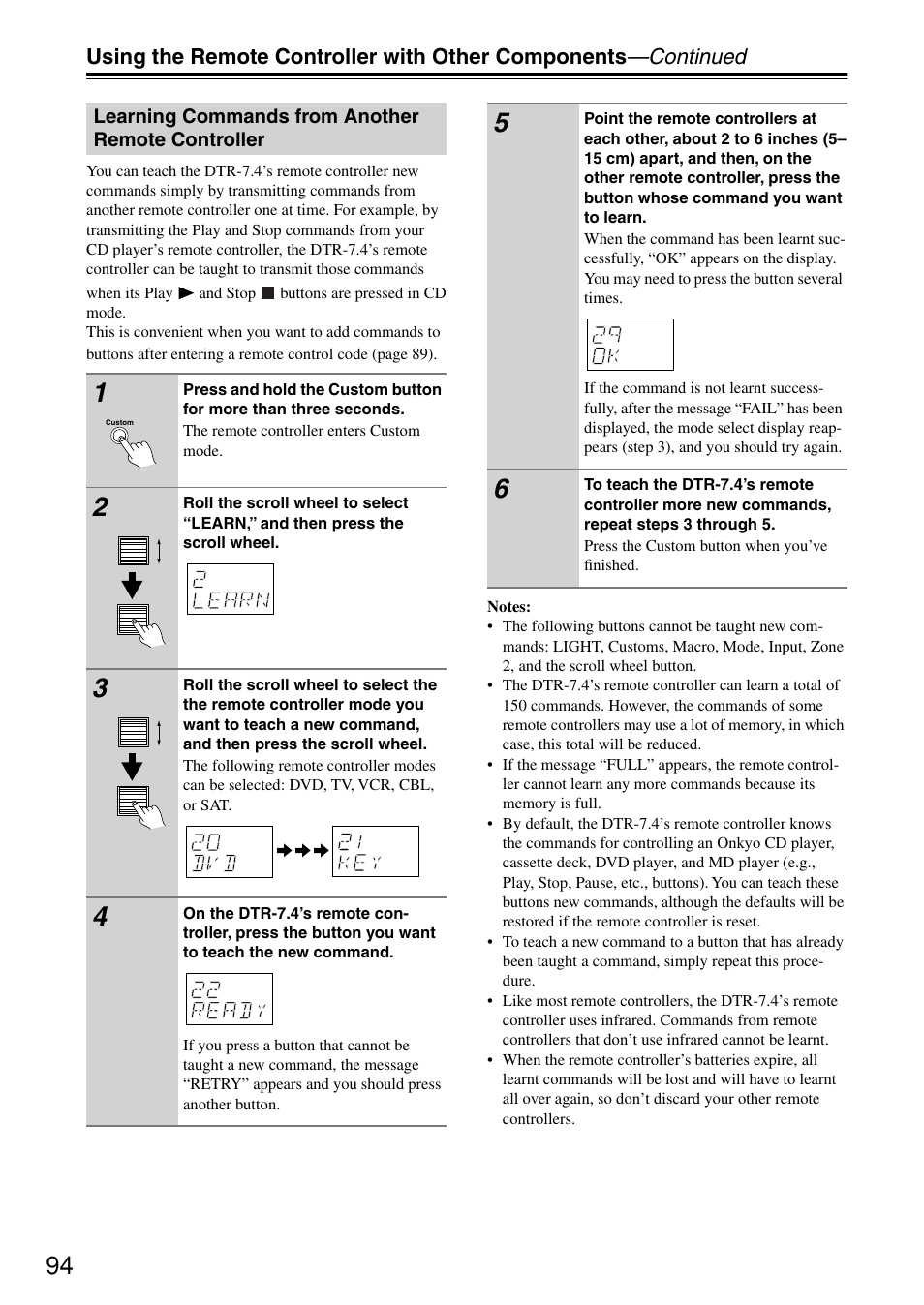 Integra DTR-7.4 User Manual | Page 94 / 104