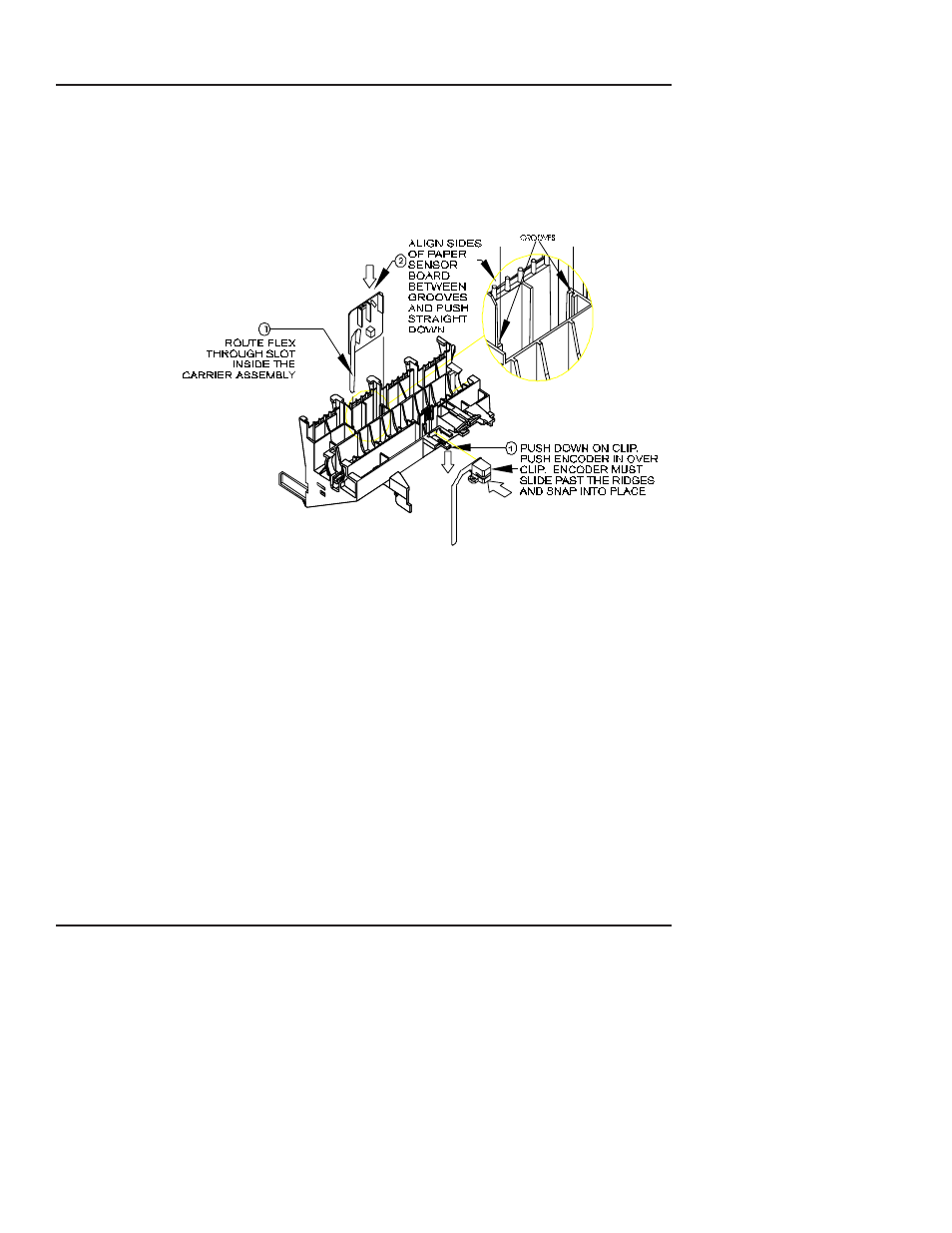 Install the paper sensor or the encoder sensor | Integra CROMA24 User Manual | Page 104 / 132