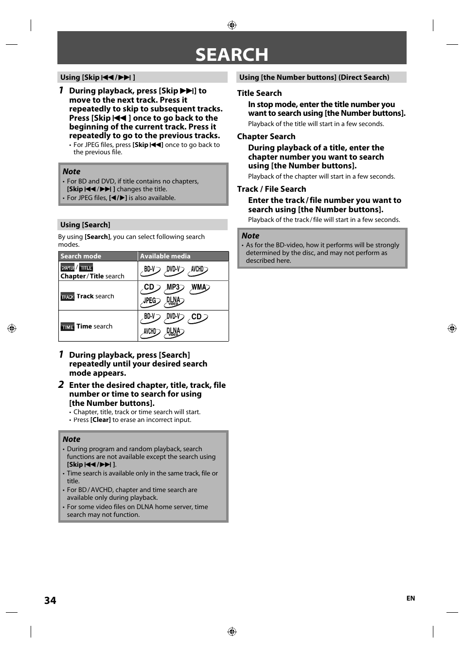 Search | Integra E5SF1UD User Manual | Page 34 / 64