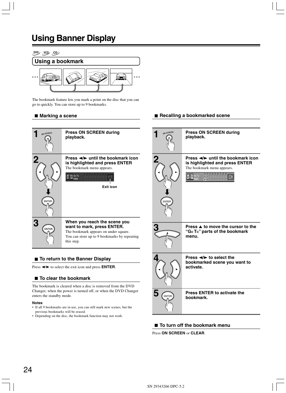 Using banner display | Integra DPC-5.2 User Manual | Page 24 / 40