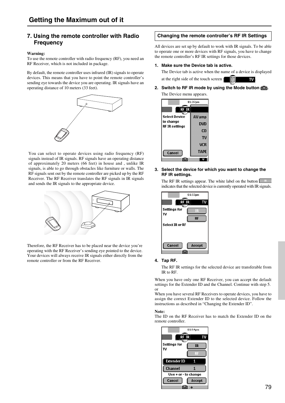 Getting the maximum out of it | Integra DTR-8.2 User Manual | Page 79 / 88