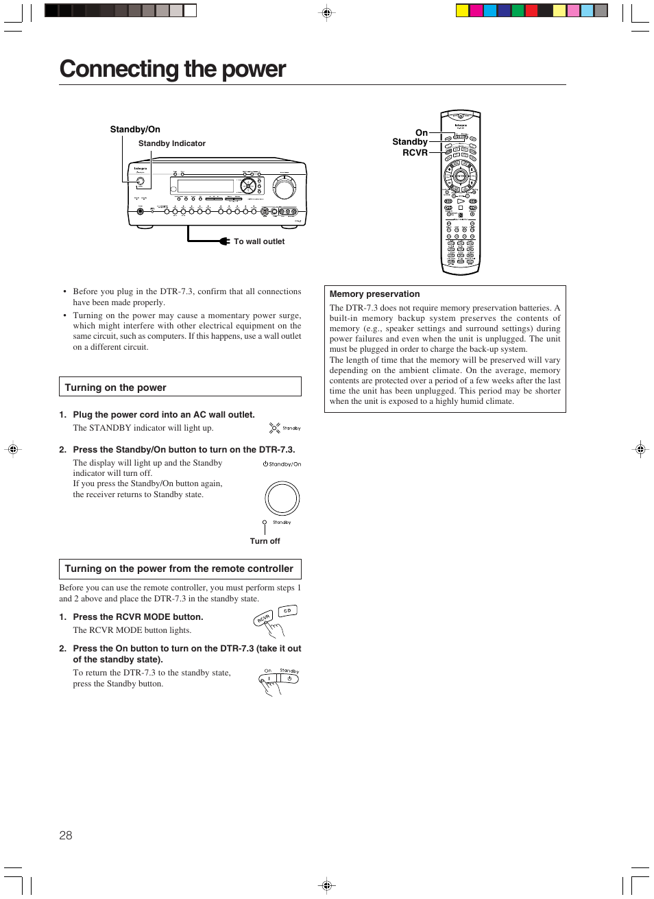 Connecting the power | Integra DTR-7.3 User Manual | Page 28 / 84