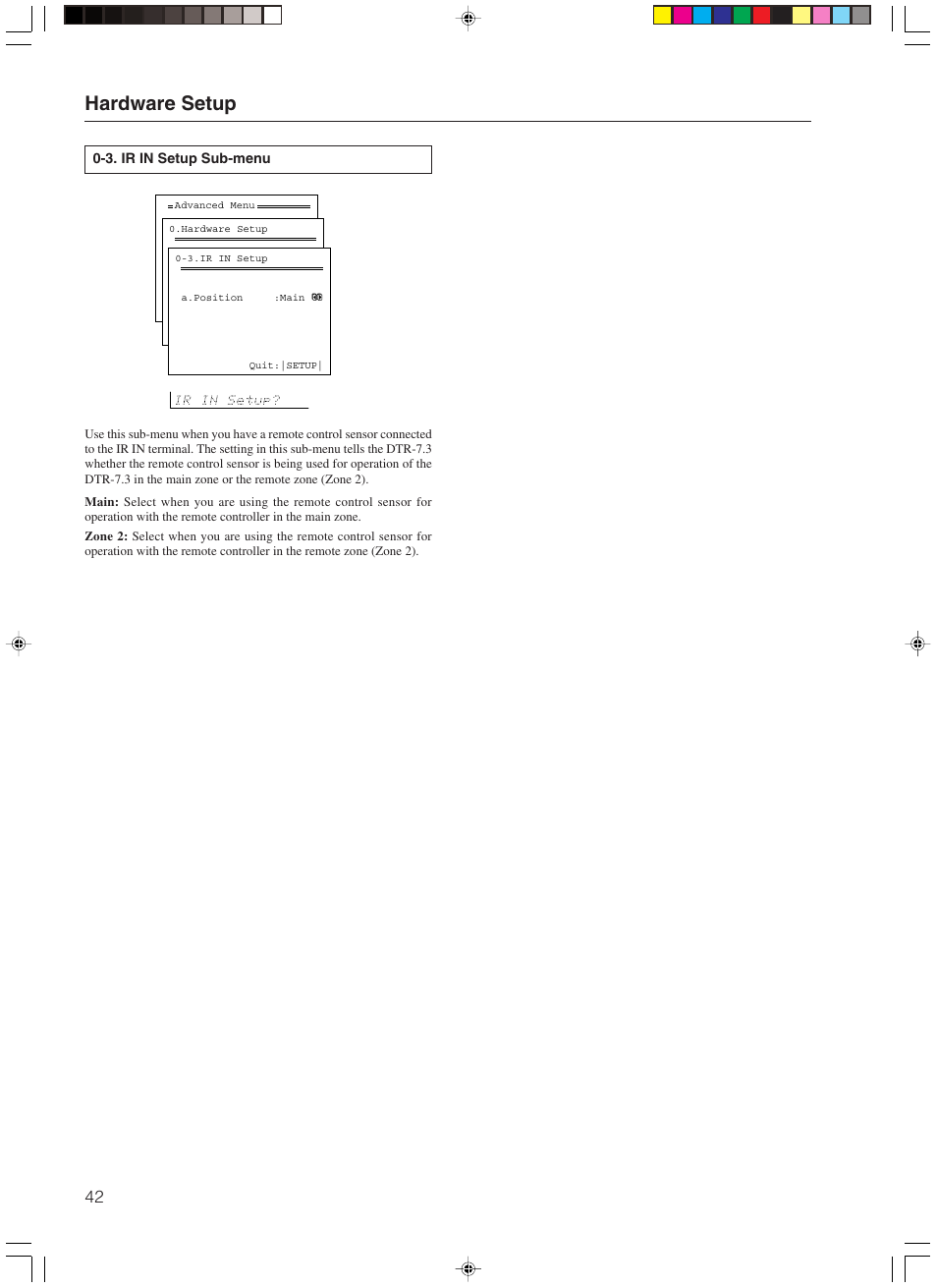 Hardware setup | Integra DTR-7.3 User Manual | Page 42 / 84