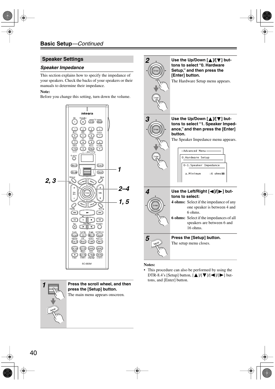 Integra DTR-8.4 User Manual | Page 40 / 109