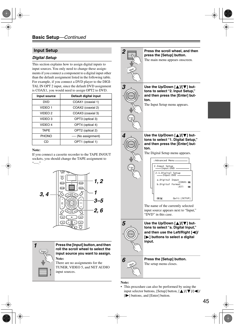 Basic setup —continued | Integra DTR-8.4 User Manual | Page 45 / 109