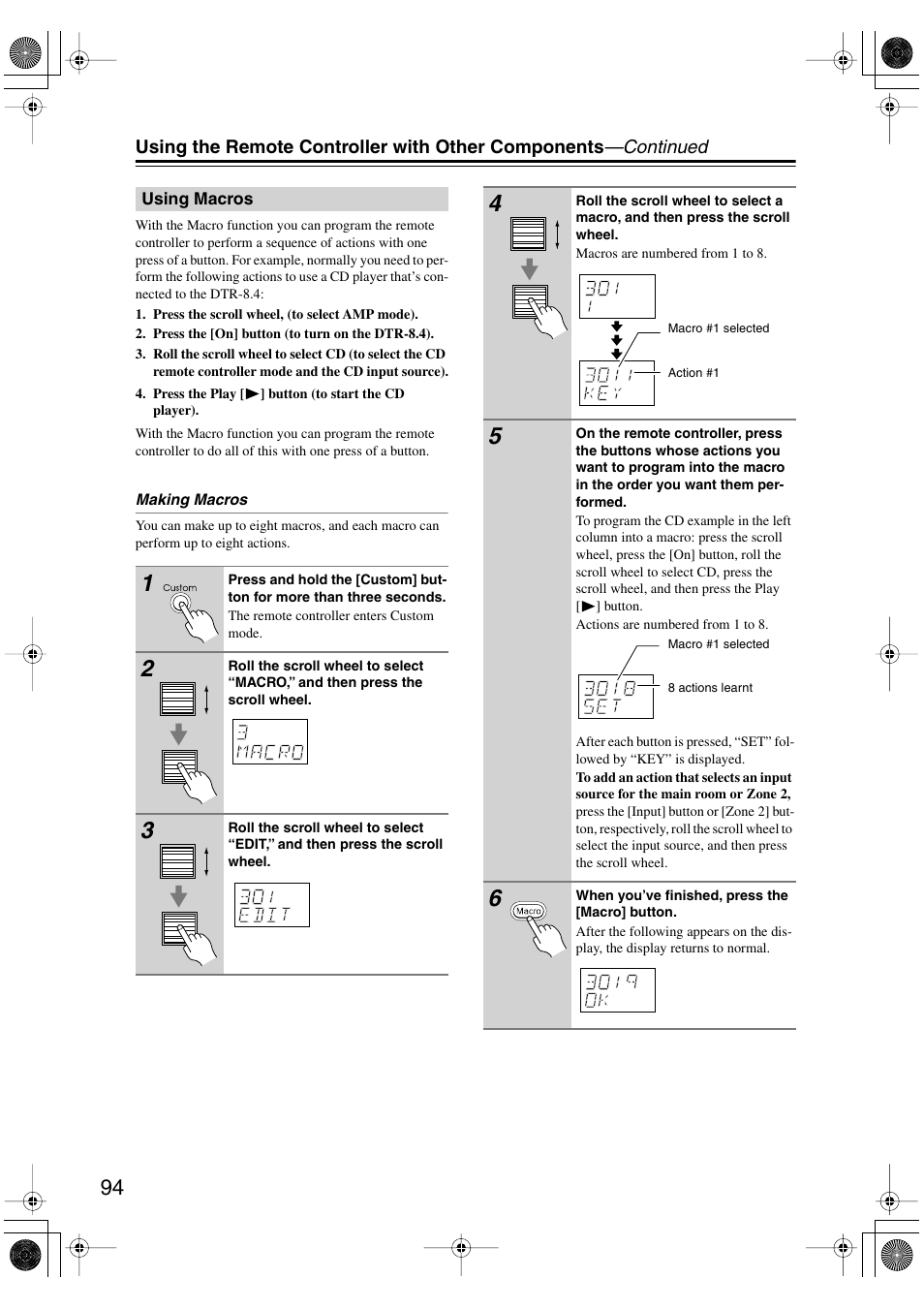 Integra DTR-8.4 User Manual | Page 94 / 109