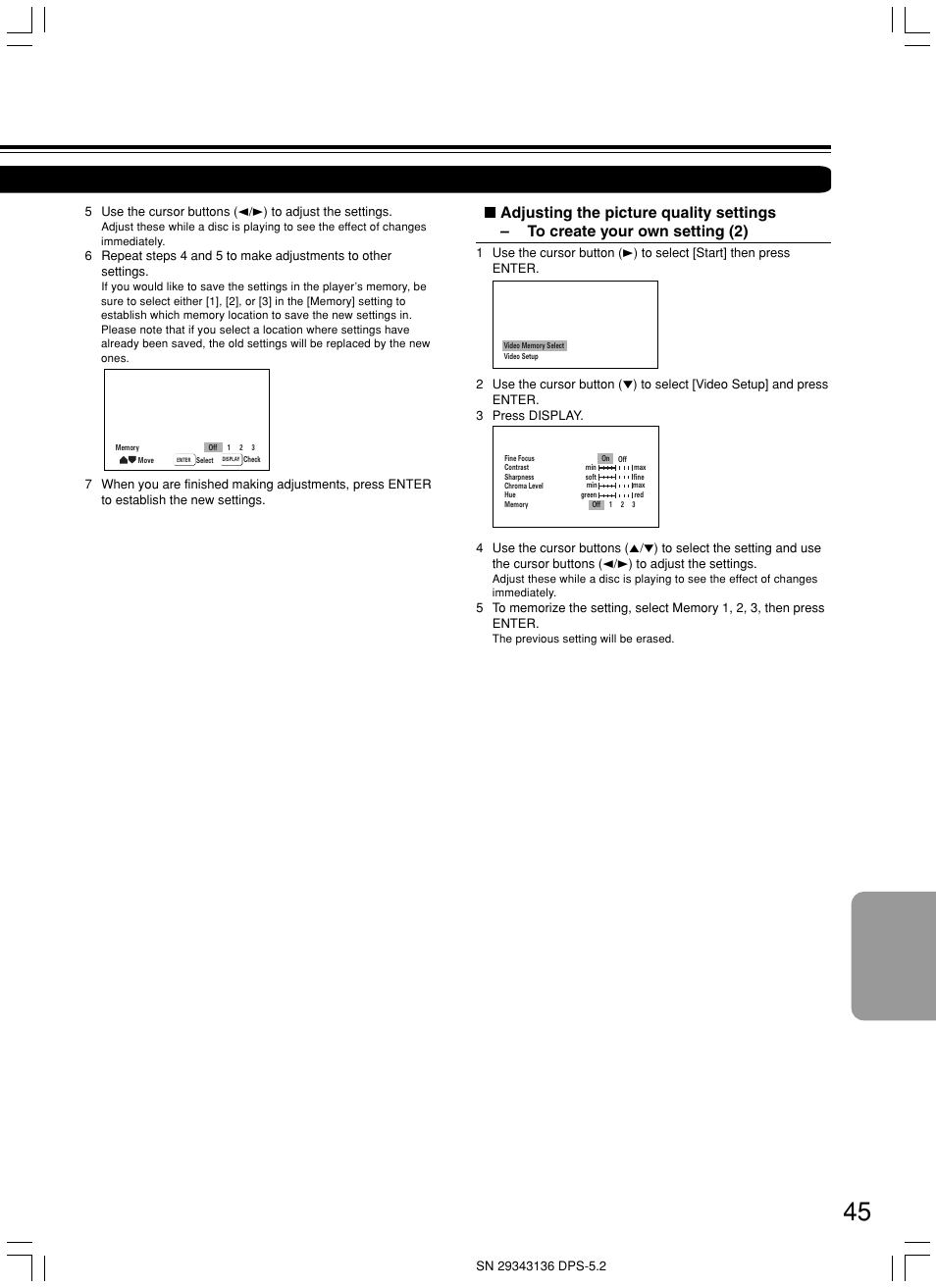 Integra DPS-5.2 User Manual | Page 45 / 60