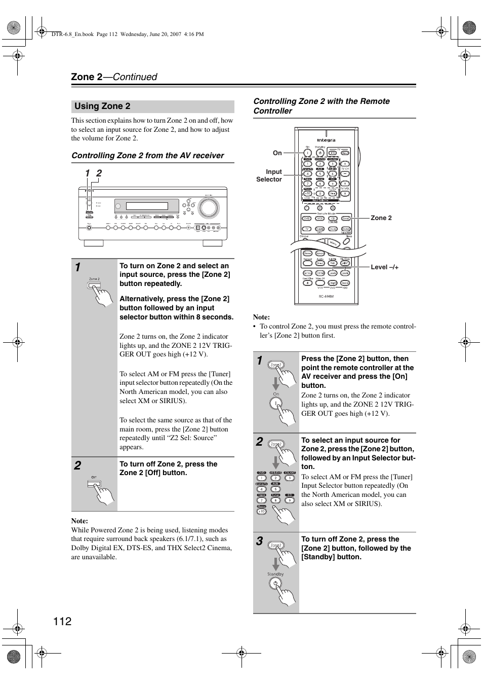 Integra DTR-6.8 User Manual | Page 112 / 126