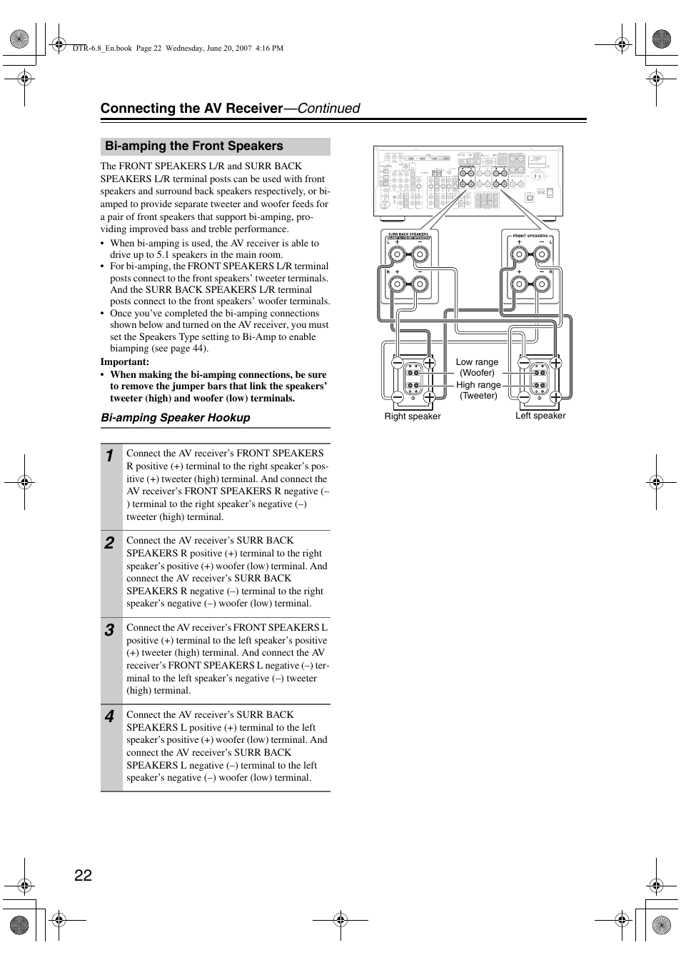 Integra DTR-6.8 User Manual | Page 22 / 126