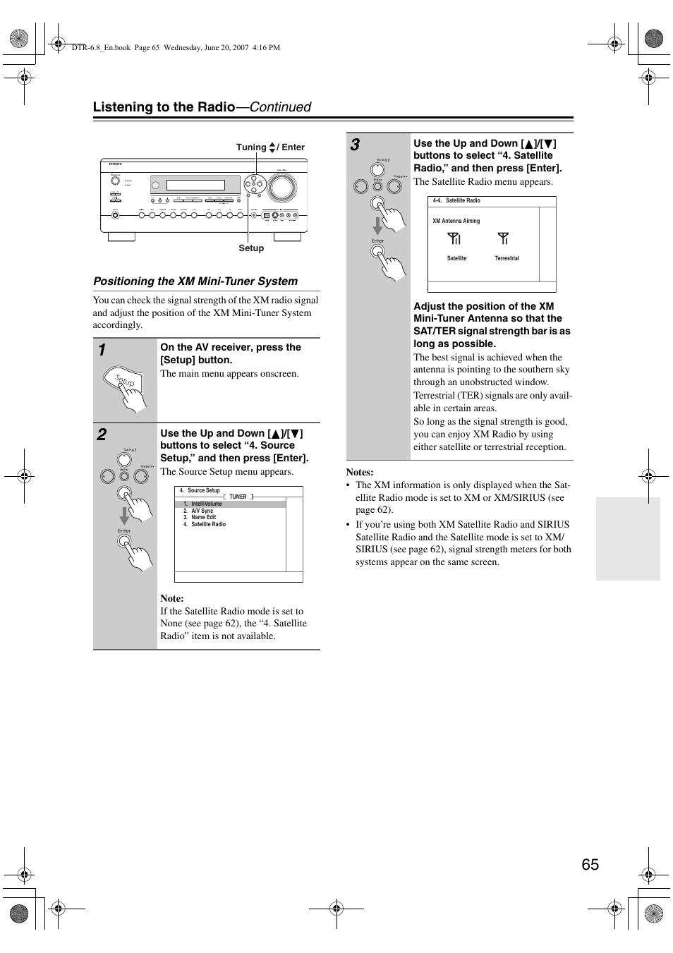 Listening to the radio —continued | Integra DTR-6.8 User Manual | Page 65 / 126