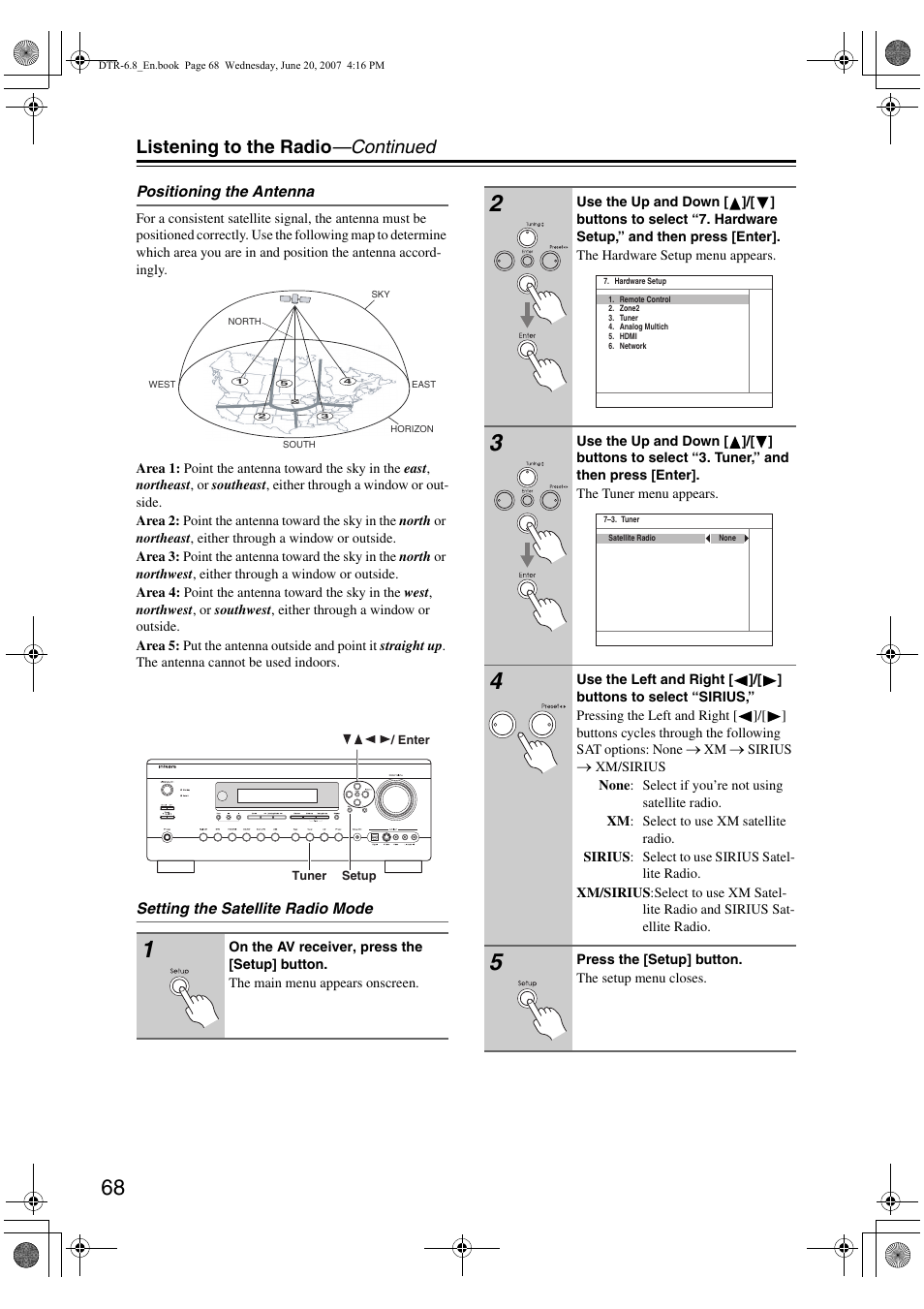 Listening to the radio —continued | Integra DTR-6.8 User Manual | Page 68 / 126