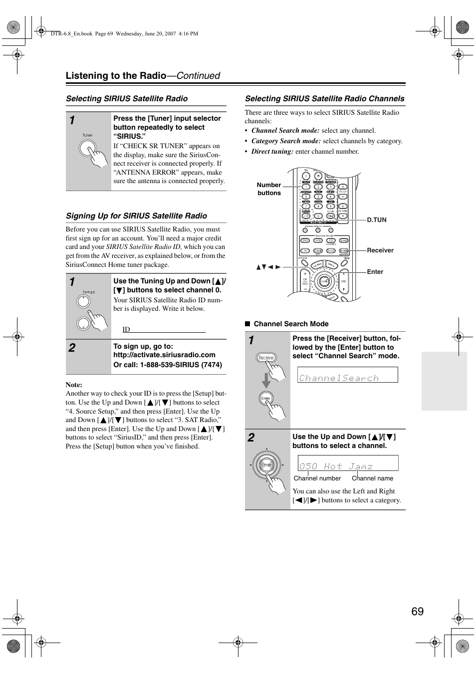 Listening to the radio —continued | Integra DTR-6.8 User Manual | Page 69 / 126