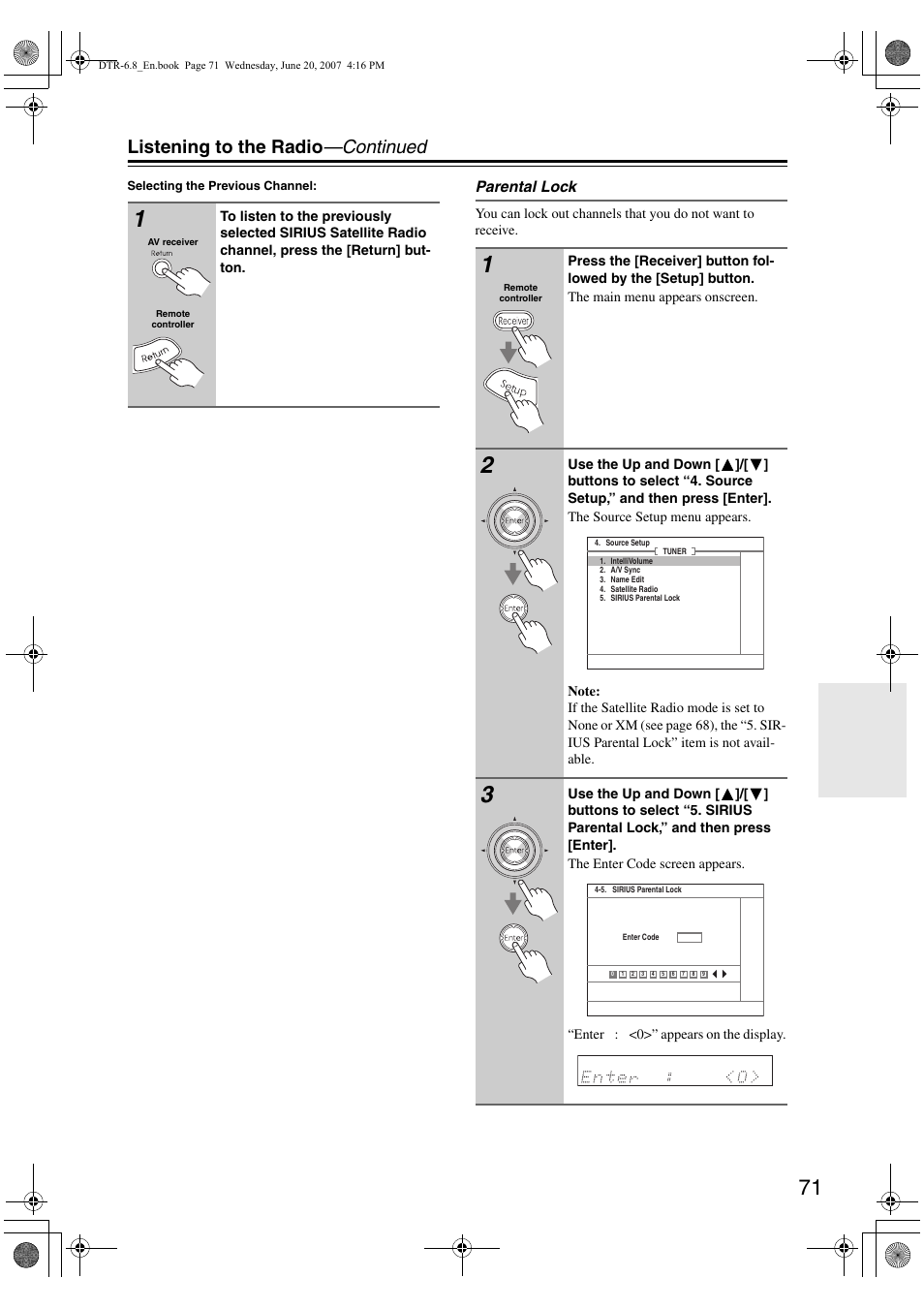 Listening to the radio —continued | Integra DTR-6.8 User Manual | Page 71 / 126