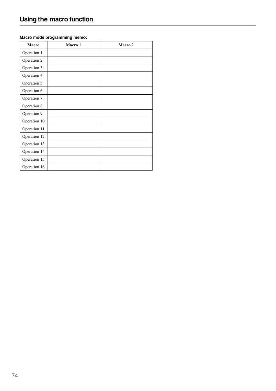 Using the macro function | Integra DTR-5.3 User Manual | Page 74 / 80