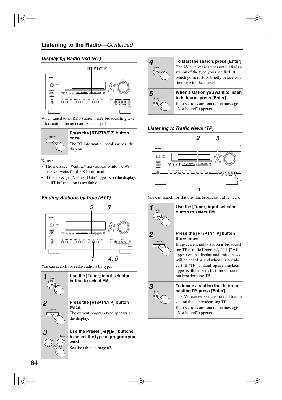 Utton (64 | Integra DTR-7.8 User Manual | Page 64 / 128