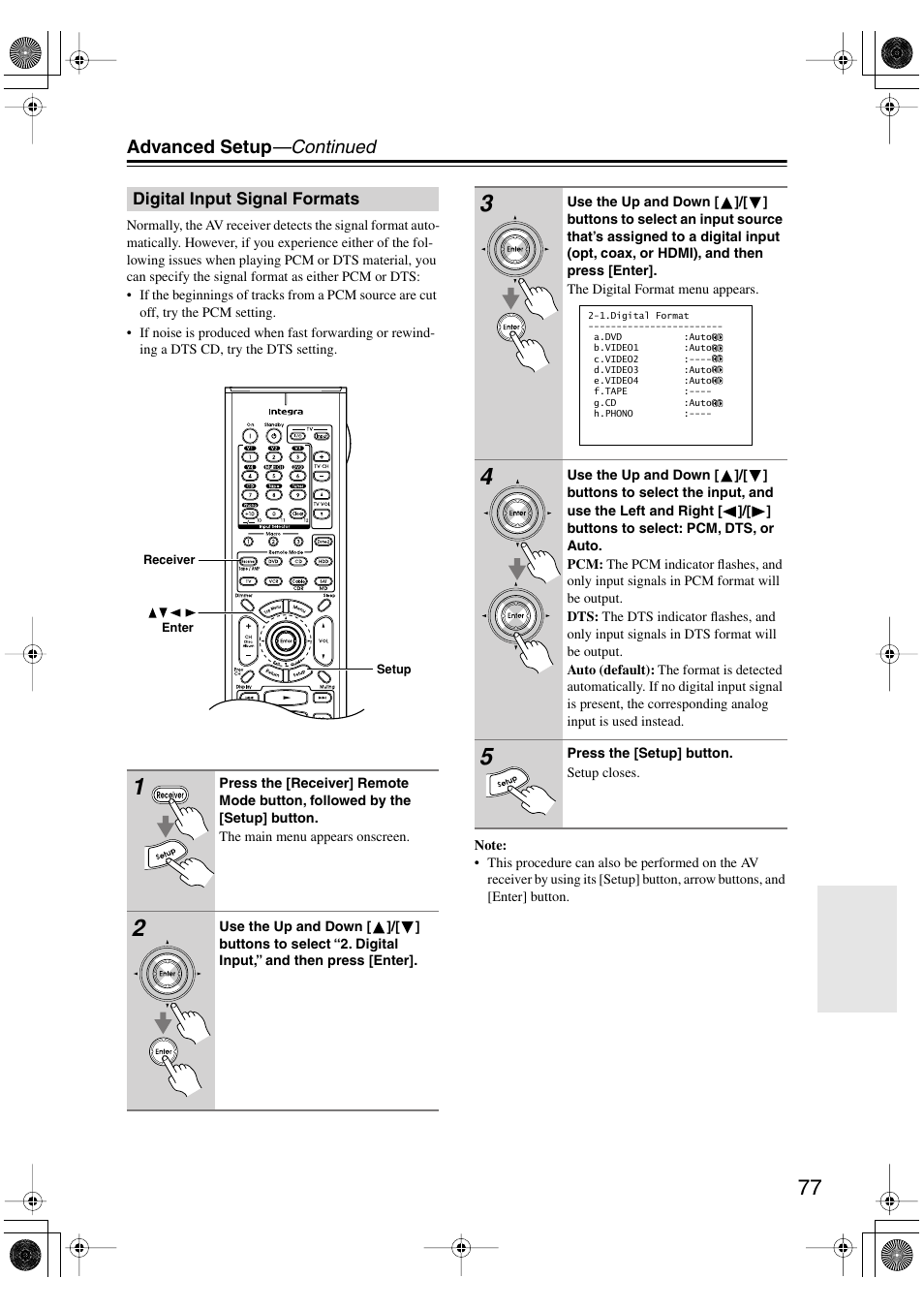 Integra DTR-7.6/6.6 User Manual | Page 77 / 96