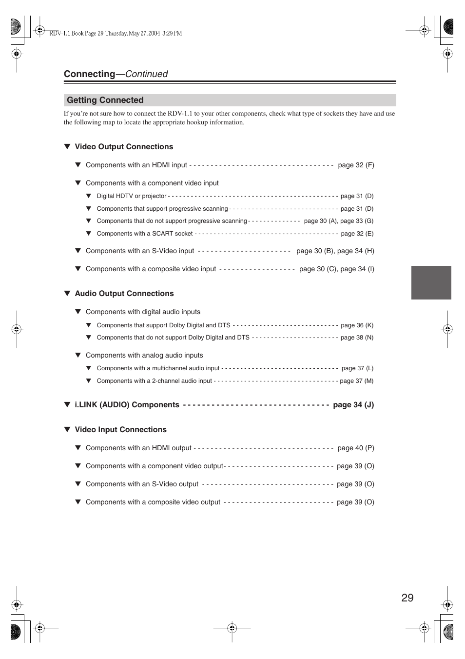 Connecting —continued | Integra RDV-1.1 User Manual | Page 29 / 100
