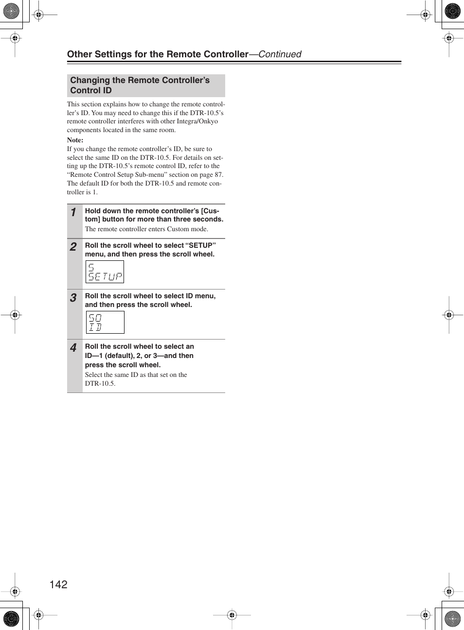 Integra DTR-10.5 User Manual | Page 142 / 152