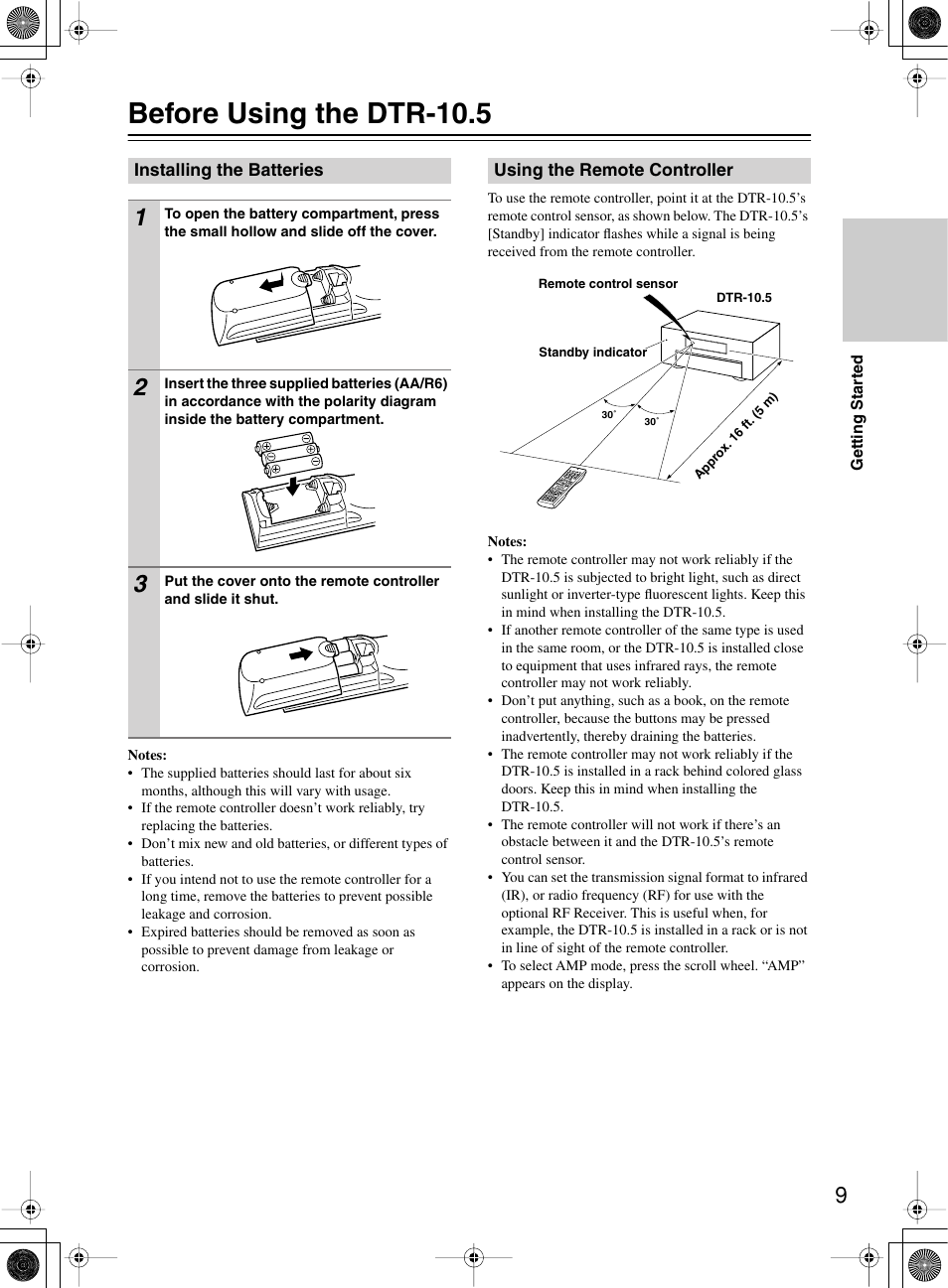 Before using the dtr-10.5 | Integra DTR-10.5 User Manual | Page 9 / 152