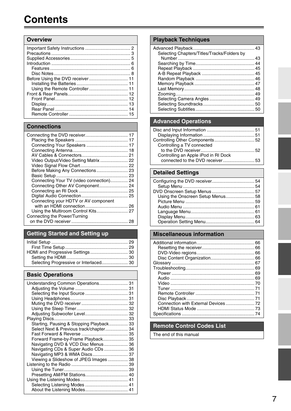 Integra DSR-4.8 User Manual | Page 7 / 80