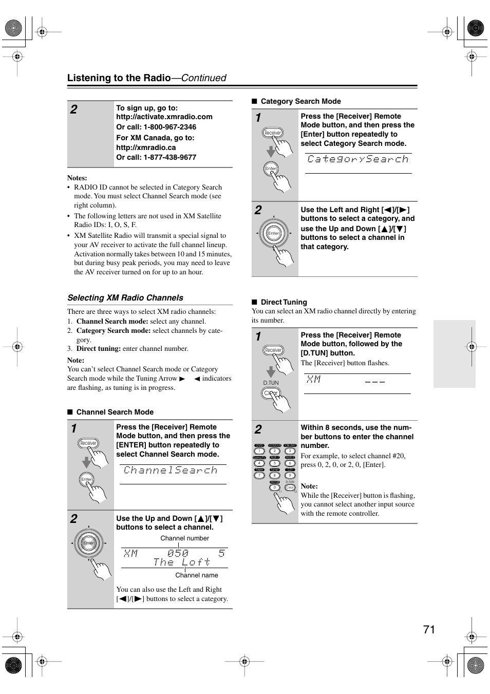 Listening to the radio —continued | Integra DTR-8.8 User Manual | Page 71 / 144