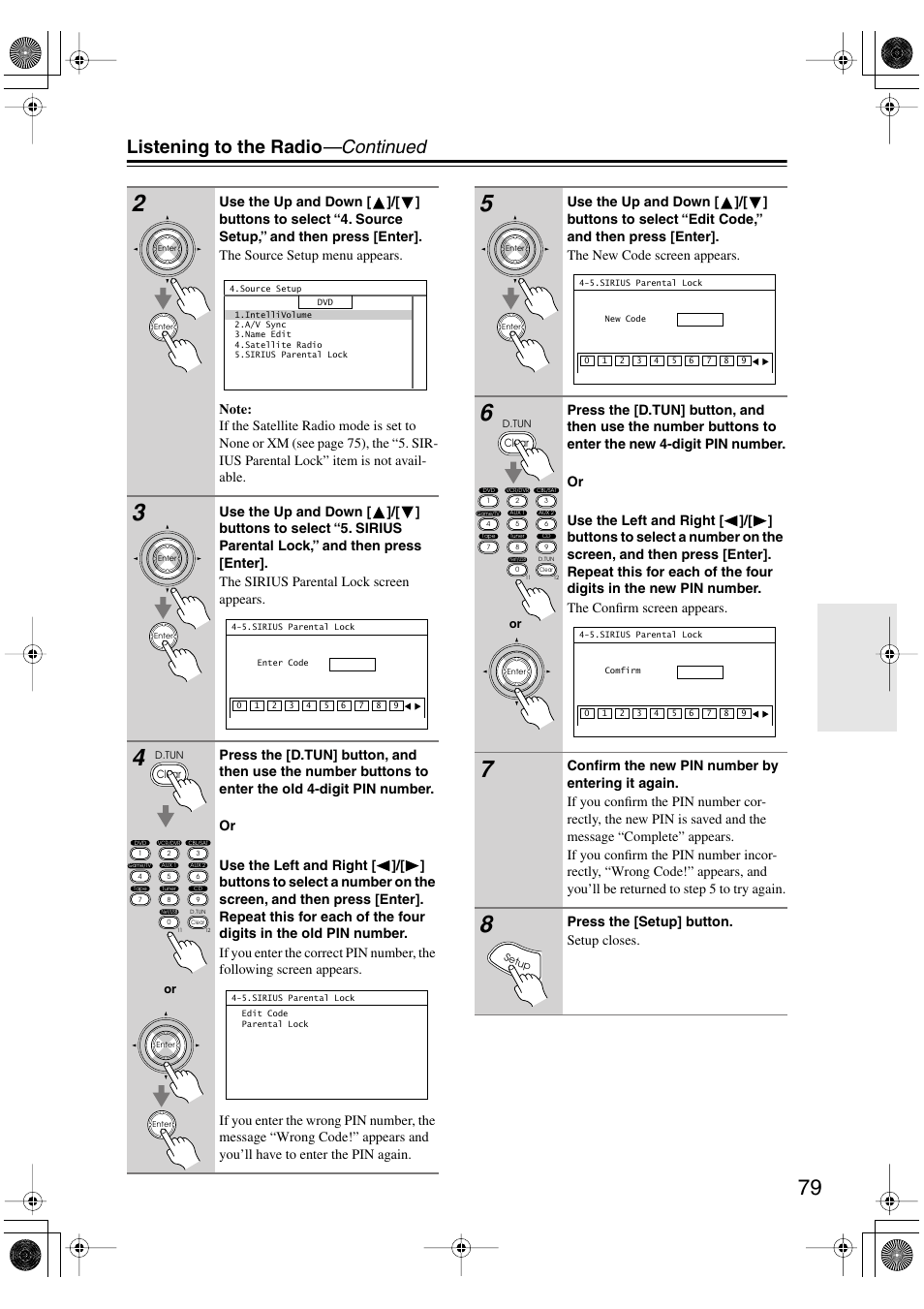 Listening to the radio —continued | Integra DTR-8.8 User Manual | Page 79 / 144