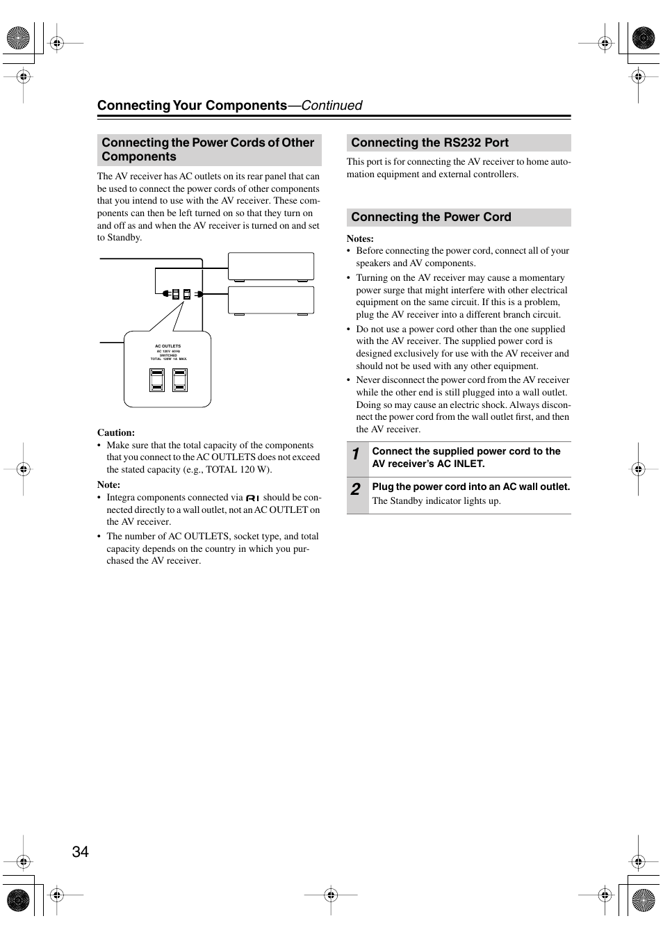 Connecting your components —continued | Integra DTR-4.6 User Manual | Page 34 / 80