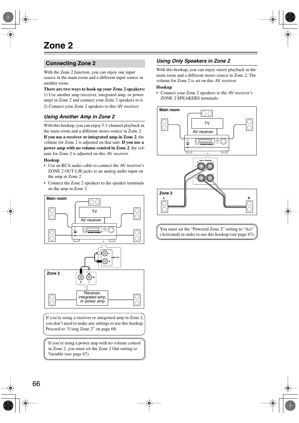 Zone 2 | Integra DTR-4.6 User Manual | Page 66 / 80