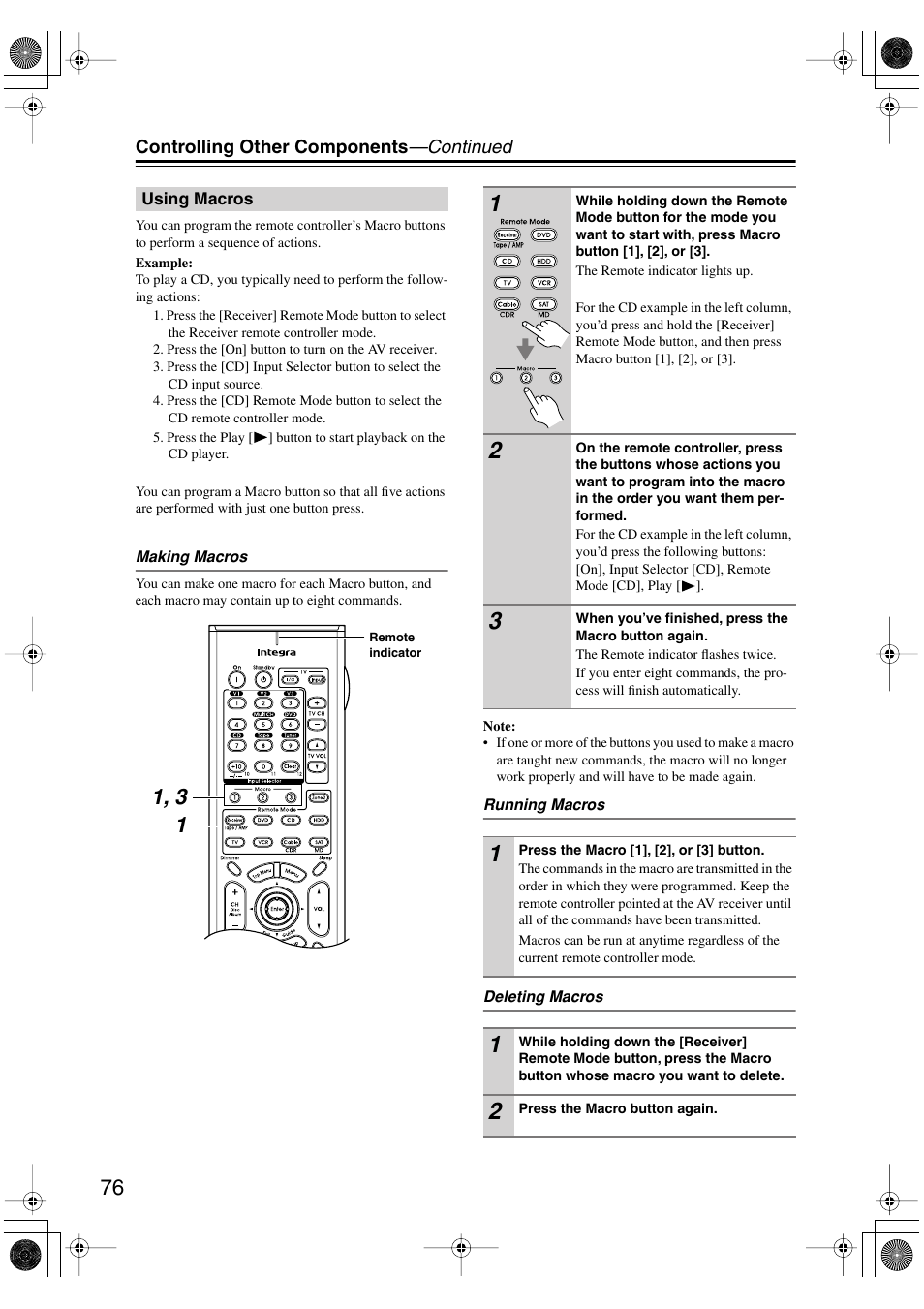 Integra DTR-4.6 User Manual | Page 76 / 80