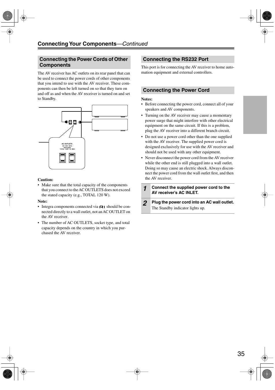 Connecting your components —continued | Integra DTR-5.6 User Manual | Page 35 / 88