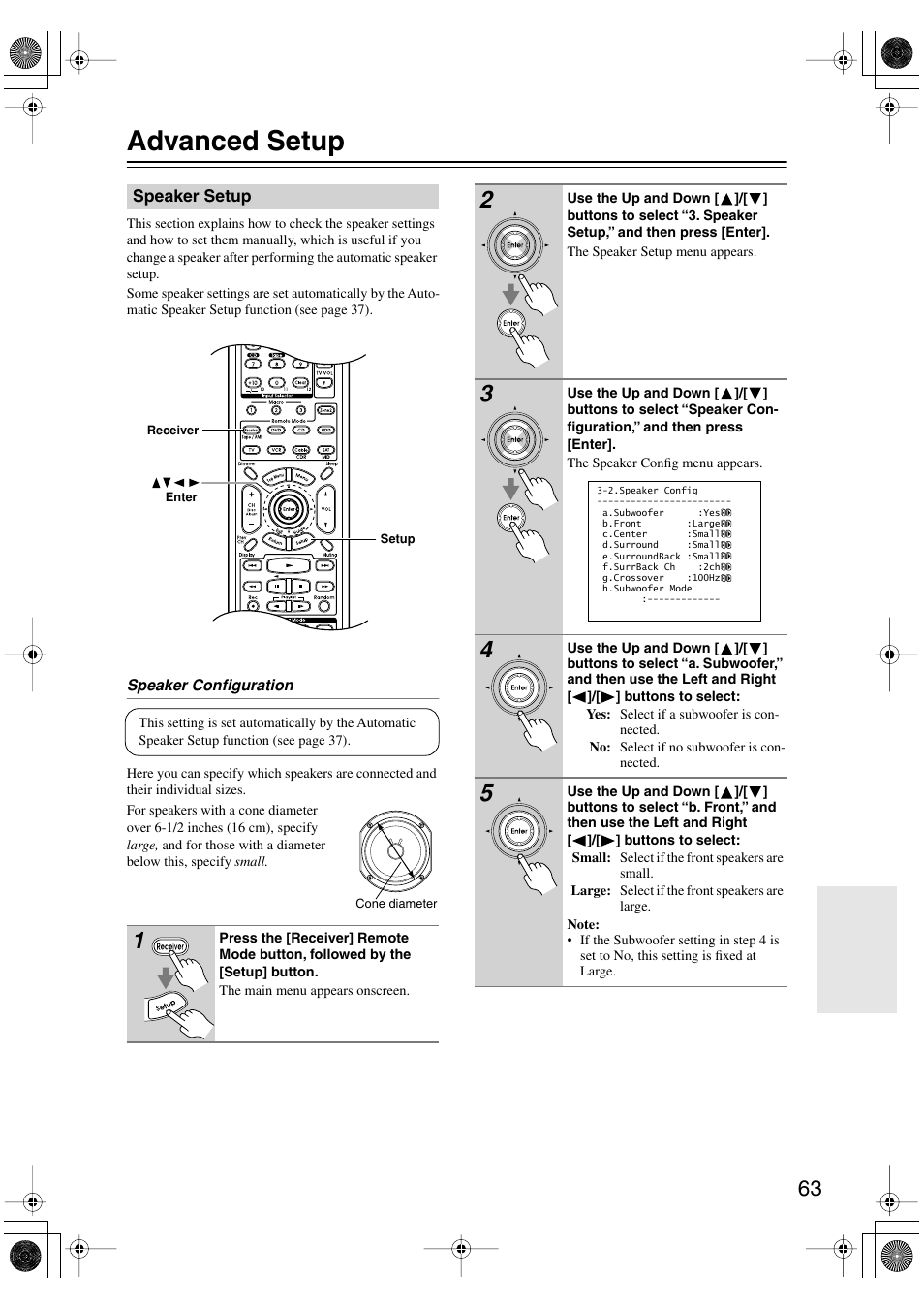 Advanced setup | Integra DTR-5.6 User Manual | Page 63 / 88