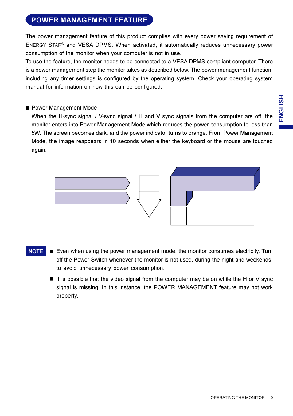 Power management feature | Iiyama LM704UT User Manual | Page 13 / 93