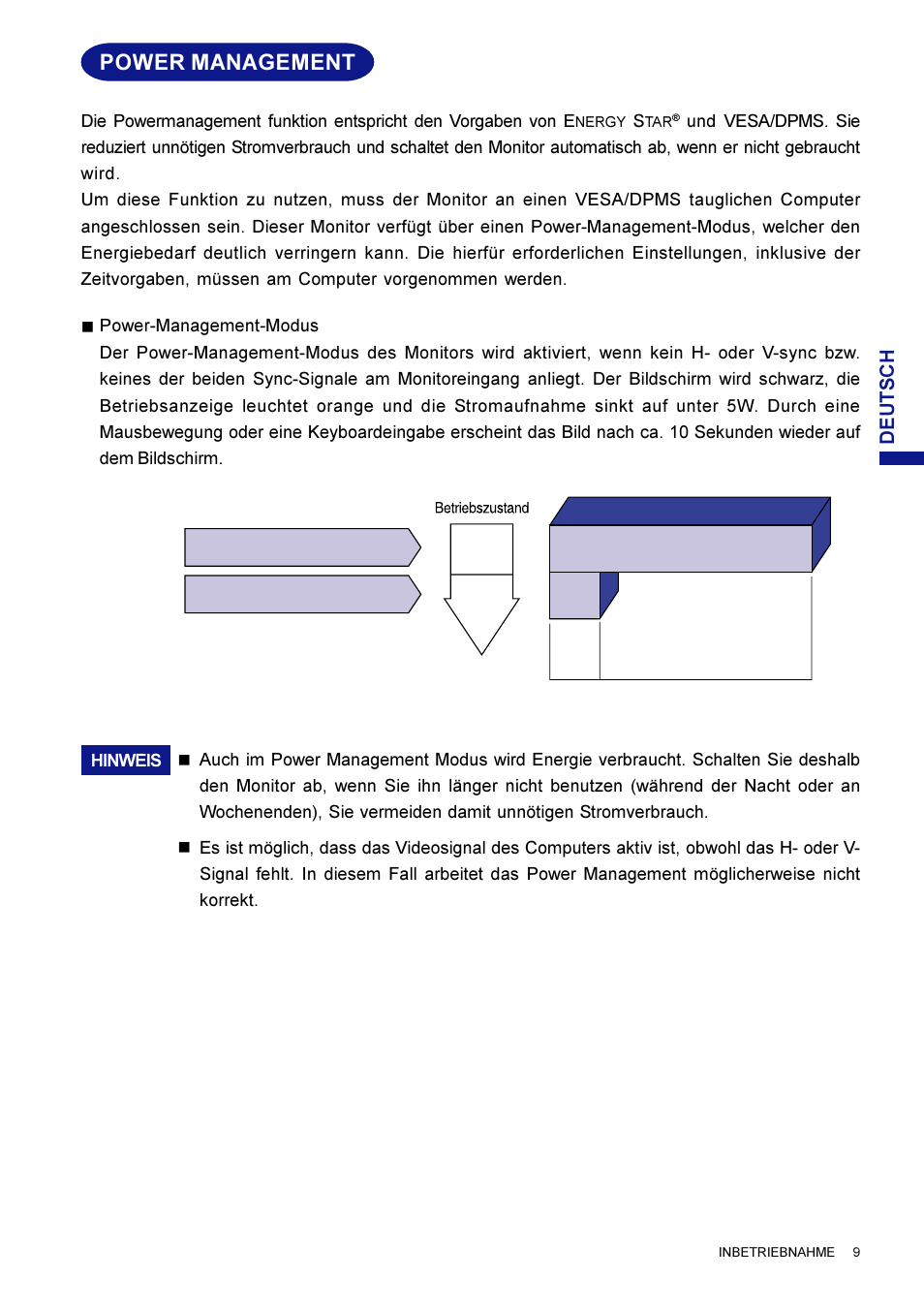 Power management | Iiyama LM704UT User Manual | Page 28 / 93