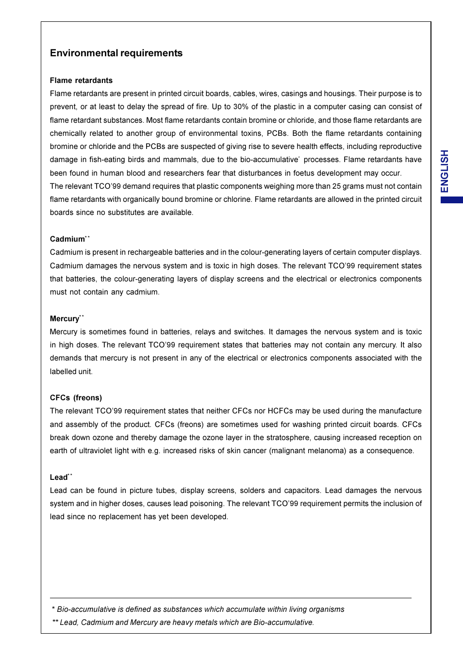 English environmental requirements | Iiyama LM704UT User Manual | Page 3 / 93