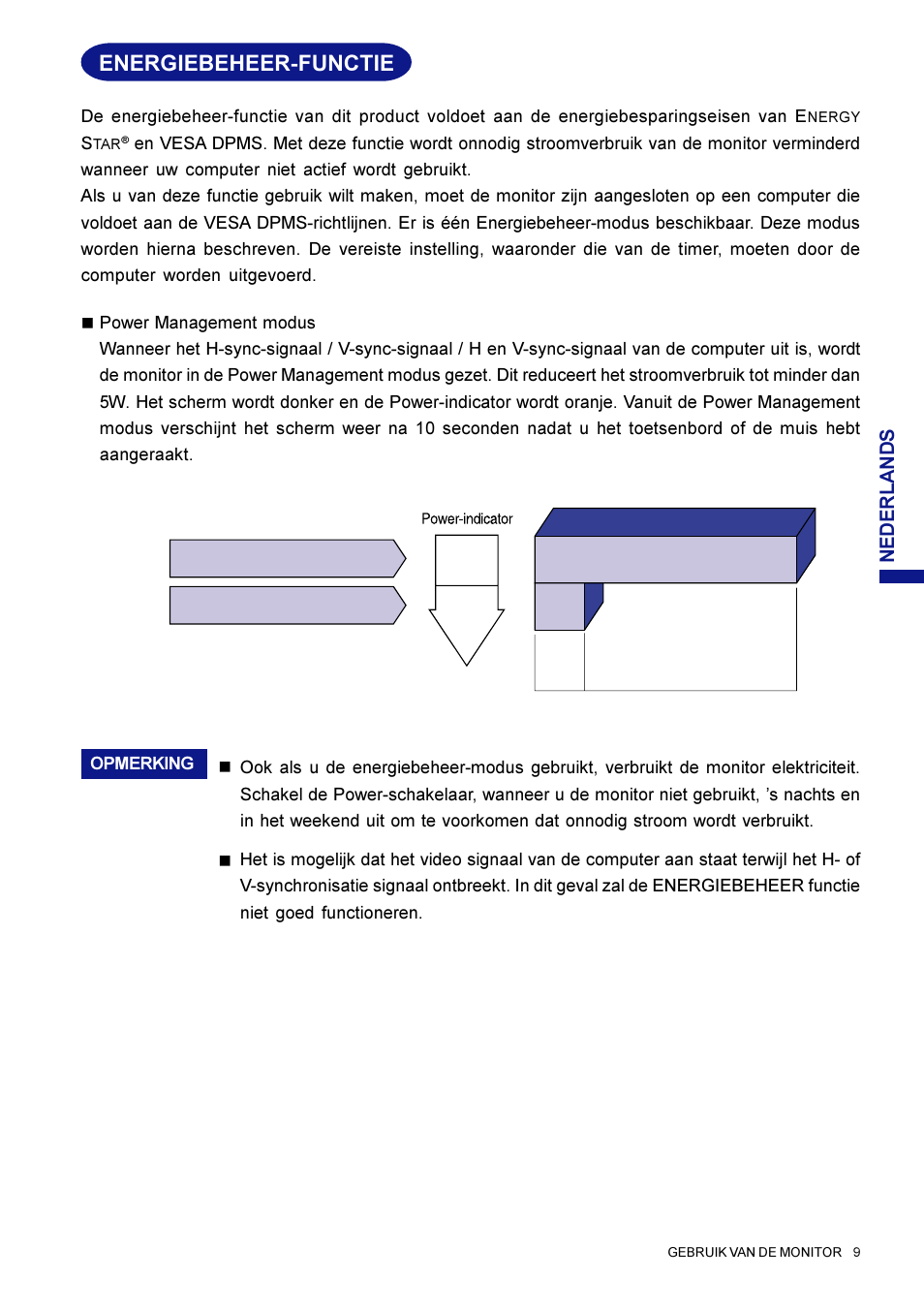 Energiebeheer-functie | Iiyama LM704UT User Manual | Page 58 / 93