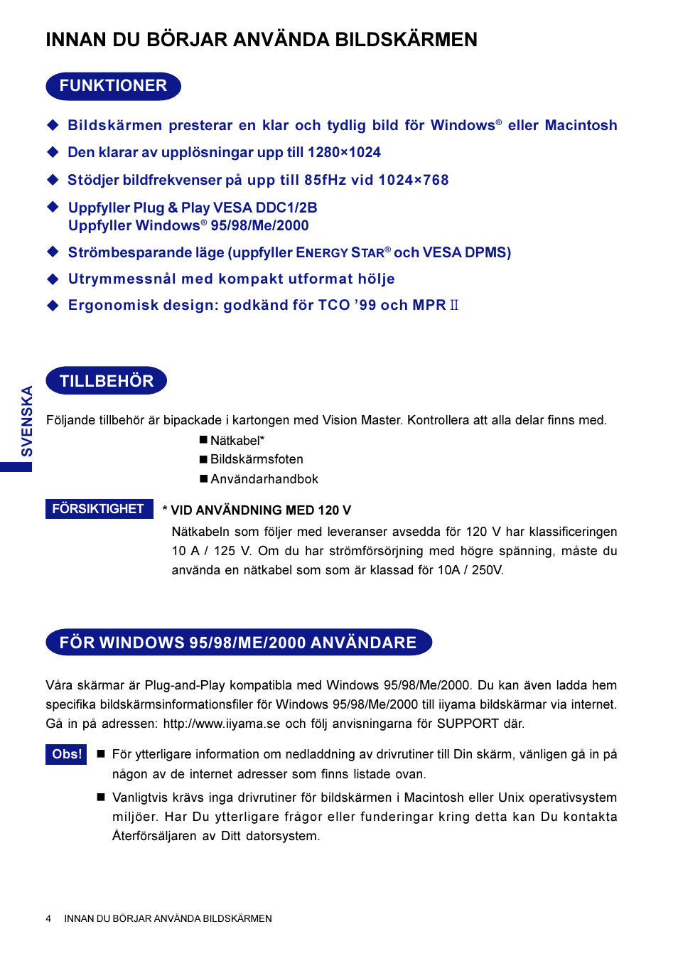 Innan du börjar använda bildskärmen | Iiyama LM704UT User Manual | Page 68 / 93