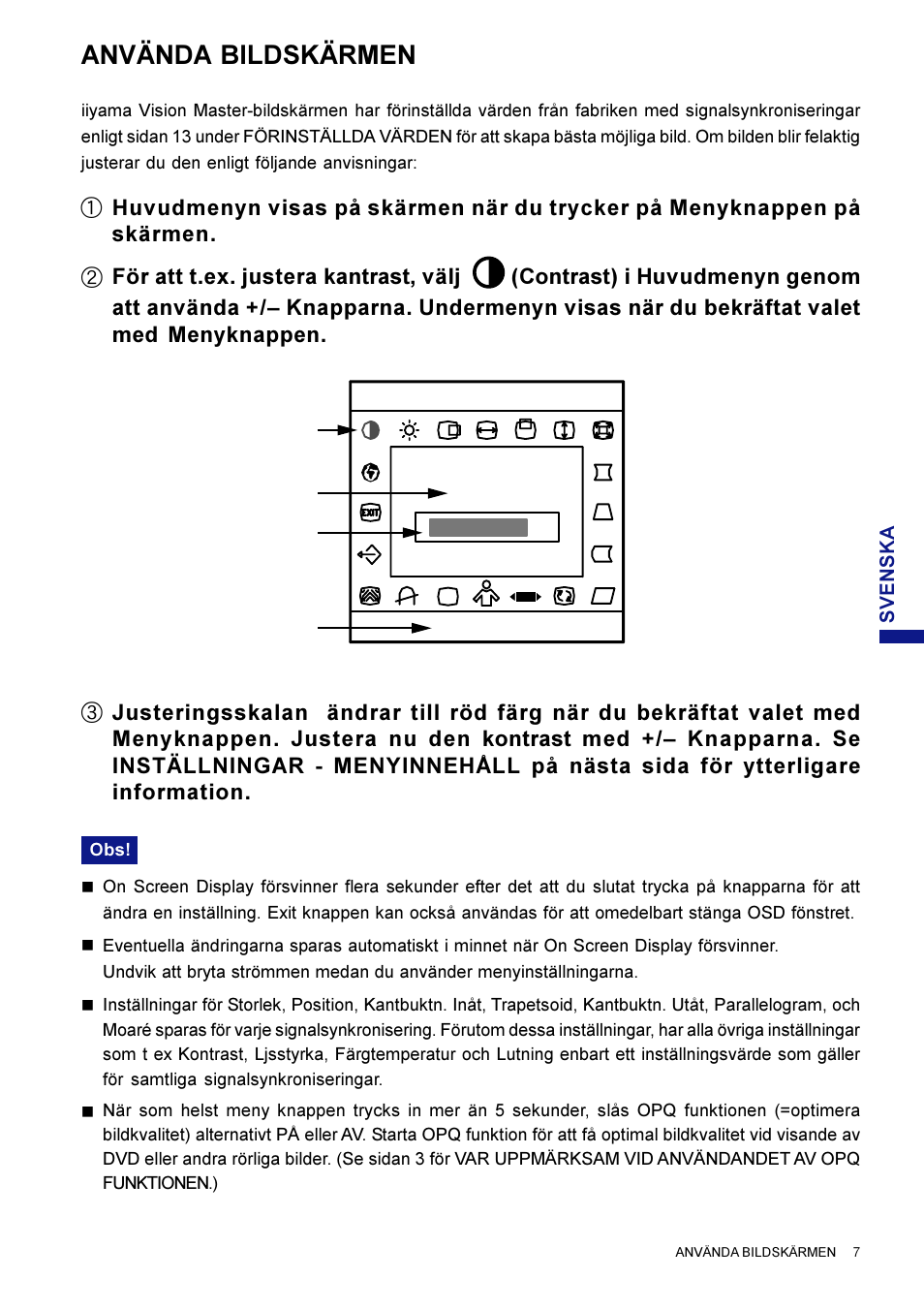 Använda bildskärmen | Iiyama LM704UT User Manual | Page 71 / 93