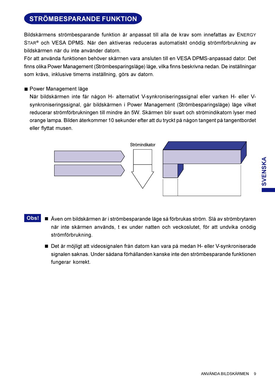 Strömbesparande funktion | Iiyama LM704UT User Manual | Page 73 / 93