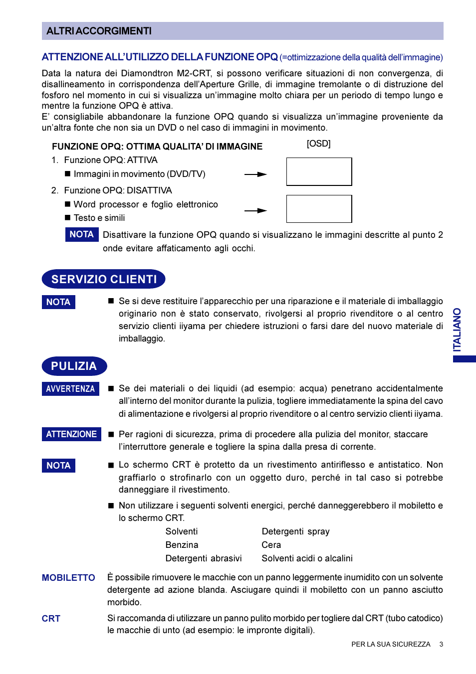 Servizio clienti, Pulizia | Iiyama LM704UT User Manual | Page 82 / 93