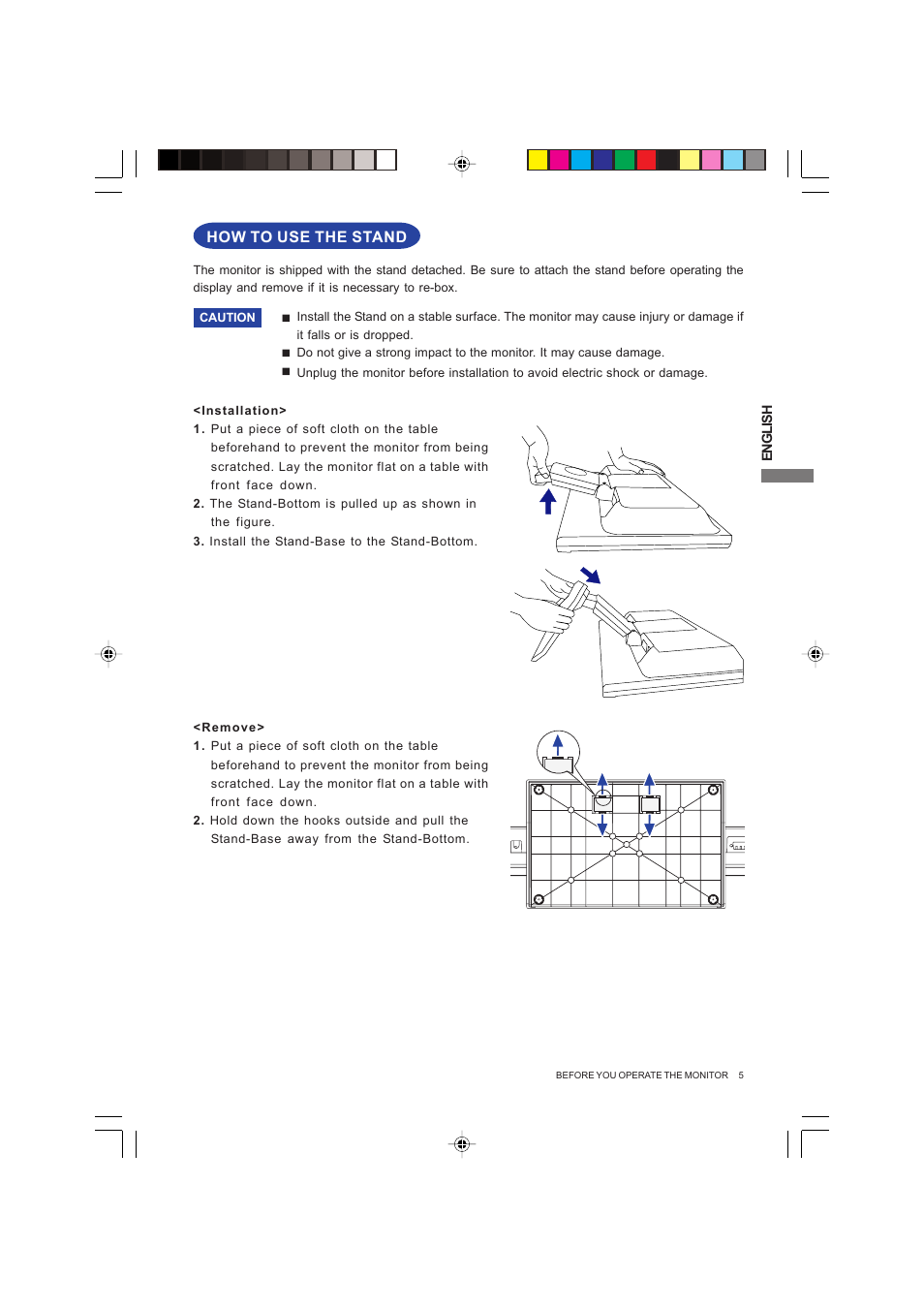 How to use the stand | Iiyama PROLITE E2003WSV User Manual | Page 9 / 30