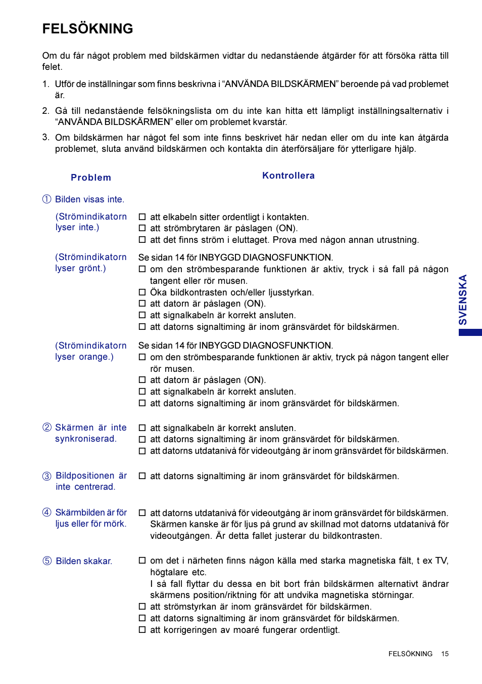 Felsökning | Iiyama HM703UT User Manual | Page 103 / 108