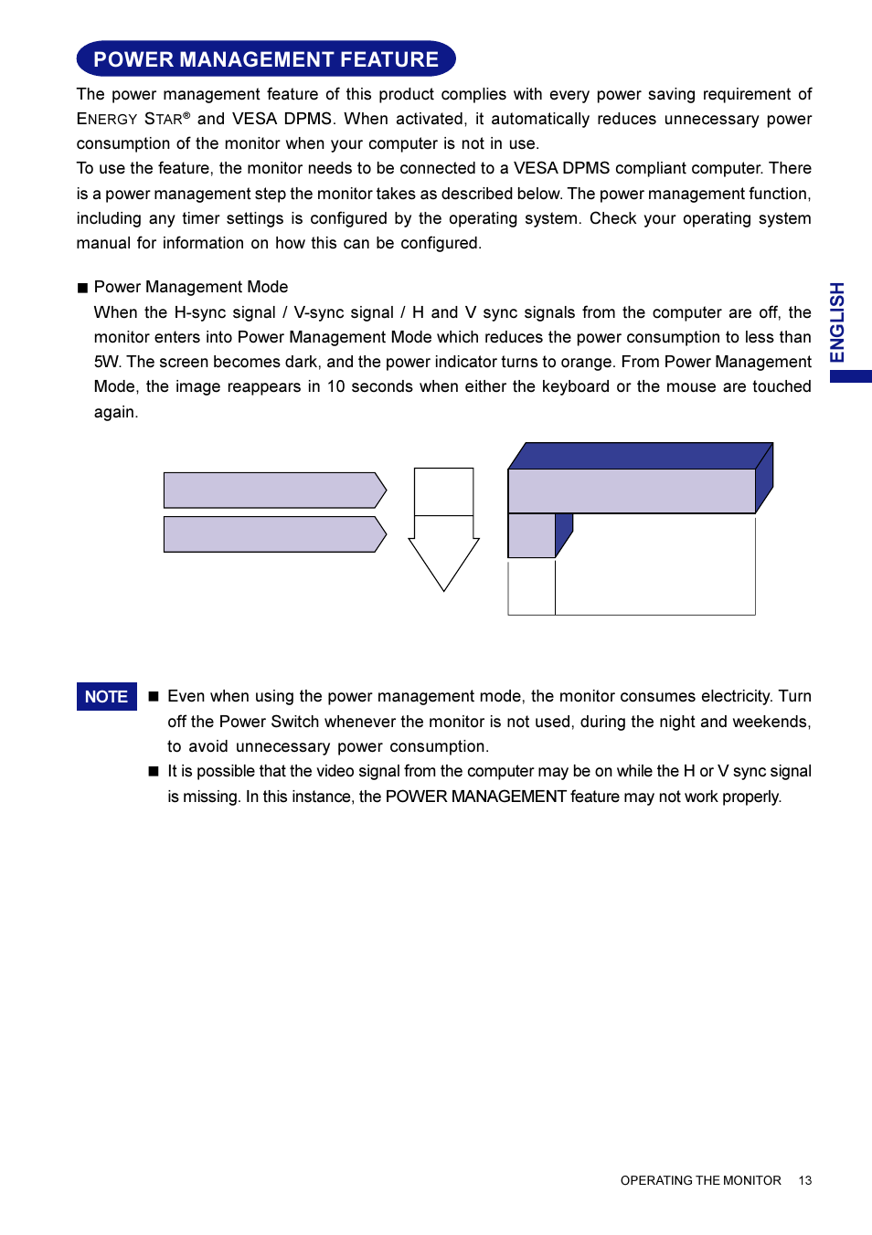 Power management feature | Iiyama HM703UT User Manual | Page 17 / 108