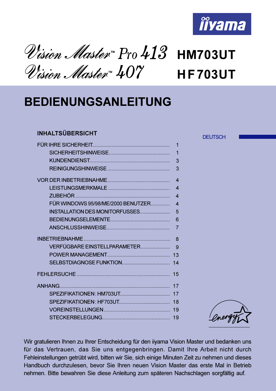 Bedienungsanleitung | Iiyama HM703UT User Manual | Page 24 / 108