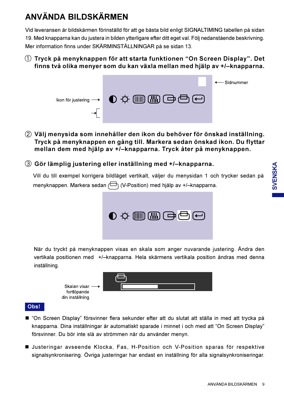 Använda bildskärmen | Iiyama AX3819UT BK User Manual | Page 103 / 136